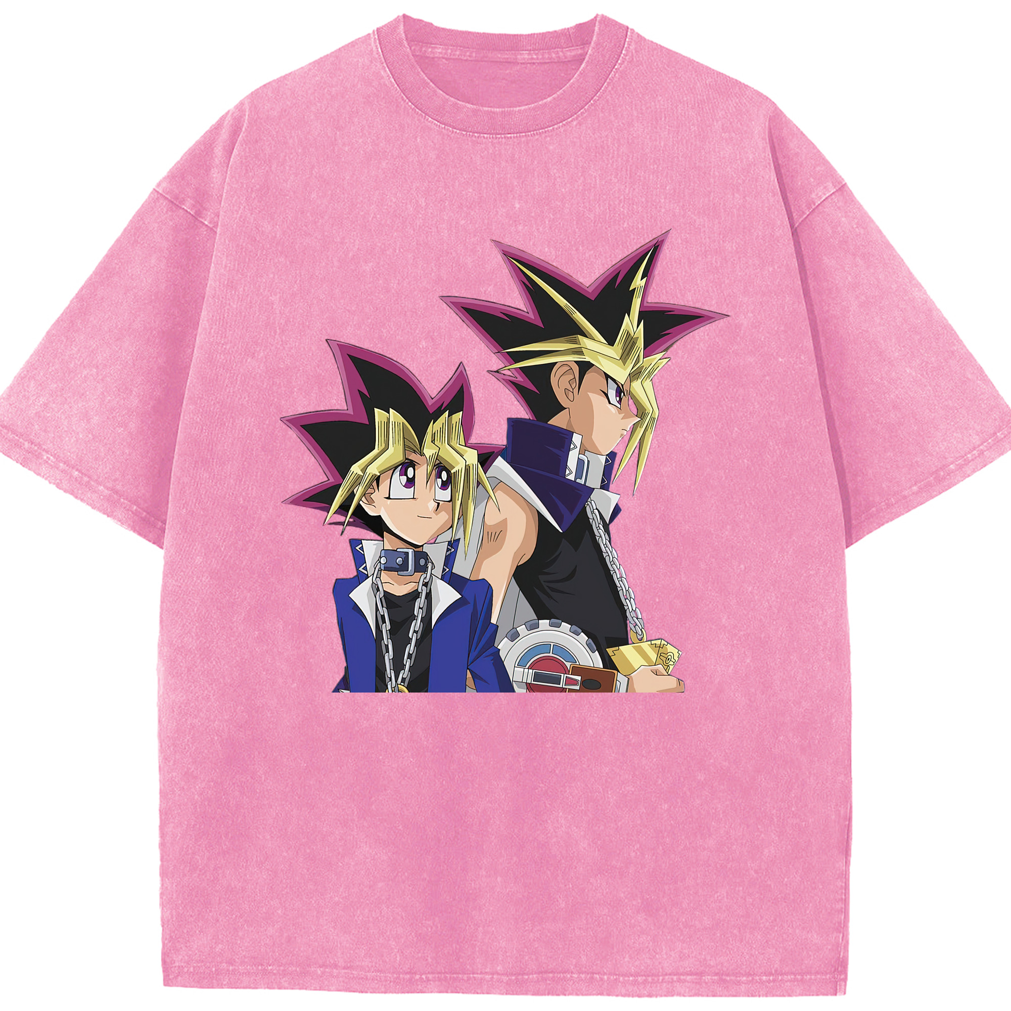 （画像用） 遊☆戯☆王 Yu-Gi-Oh! 綿100% ヴィンテージ風 半袖Tシャツ（フロントプリント）